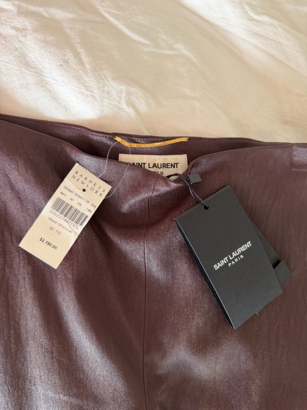 Saint Laurent Lamb Leather Pants Size 40 IT / US 4